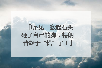 听·见｜搬起石头砸了自己的脚，特朗普终于“慌”了！