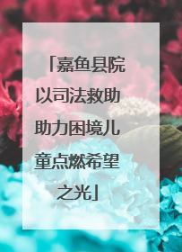 嘉鱼县院以司法救助助力困境儿童点燃希望之光