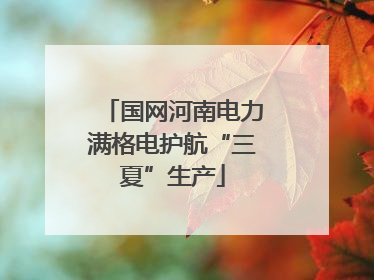 国网河南电力满格电护航“三夏”生产