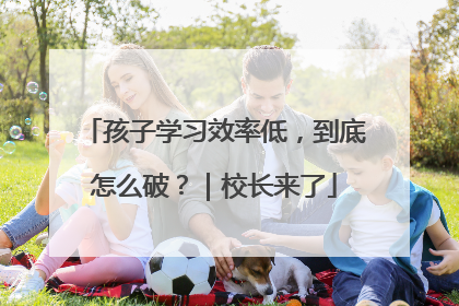 孩子学习效率低，到底怎么破？｜校长来了