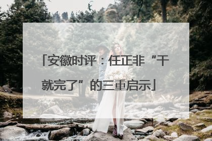 安徽时评：任正非“干就完了”的三重启示