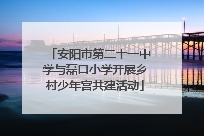 安阳市第二十一中学与磊口小学开展乡村少年宫共建活动