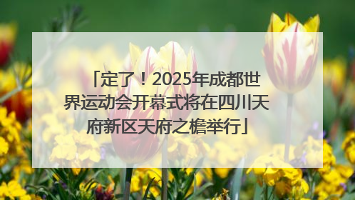 定了！2025年成都世界运动会开幕式将在四川天府新区天府之檐举行