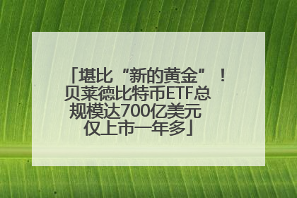 堪比“新的黄金”！贝莱德比特币ETF总规模达700亿美元 仅上市一年多