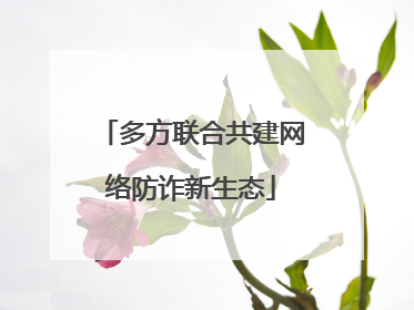 多方联合共建网络防诈新生态