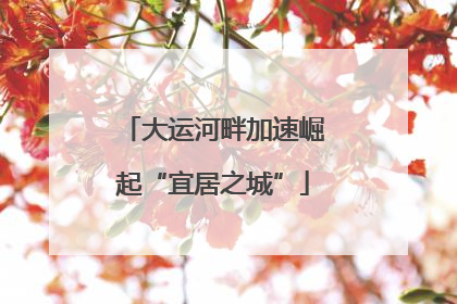 大运河畔加速崛起“宜居之城”