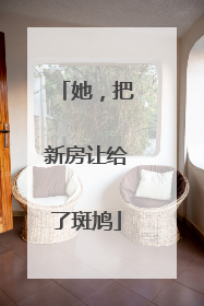 她，把新房让给了斑鸠