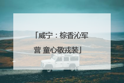 威宁：棕香沁军营 童心敬戎装