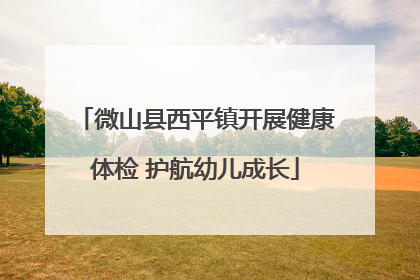 微山县西平镇开展健康体检 护航幼儿成长