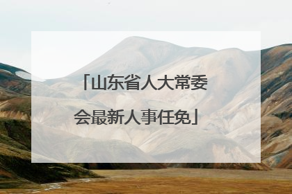 山东省人大常委会最新人事任免