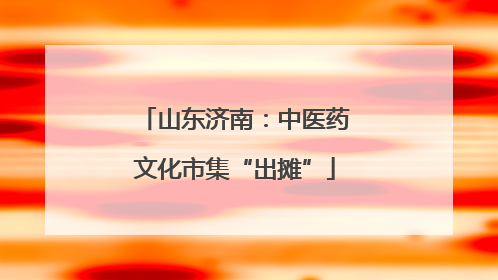 山东济南：中医药文化市集“出摊”