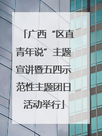 广西“区直青年说”主题宣讲暨五四示范性主题团日活动举行