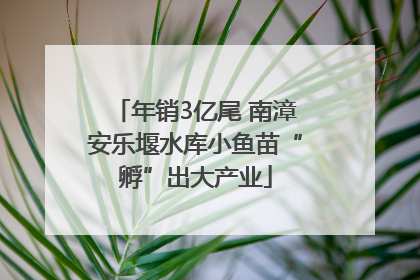 年销3亿尾 南漳安乐堰水库小鱼苗“孵”出大产业