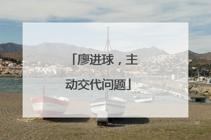 廖进球，主动交代问题
