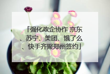 强化政企协作 京东、苏宁、美团、饿了么、快手齐聚郑州签约
