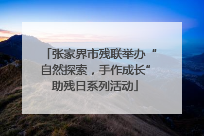 张家界市残联举办“自然探索，手作成长”助残日系列活动