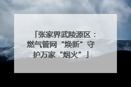 张家界武陵源区：燃气管网“焕新”守护万家“烟火”
