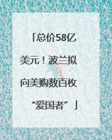 总价58亿美元！波兰拟向美购数百枚“爱国者”