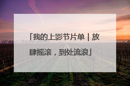 我的上影节片单｜放肆摇滚，到处流浪
