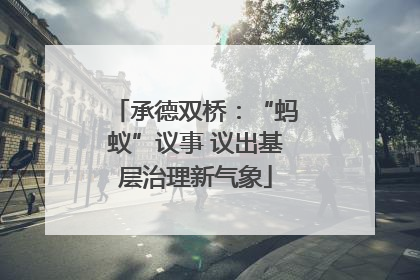 承德双桥：“蚂蚁”议事 议出基层治理新气象