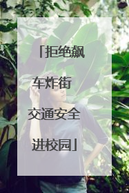 拒绝飙车炸街 交通安全进校园