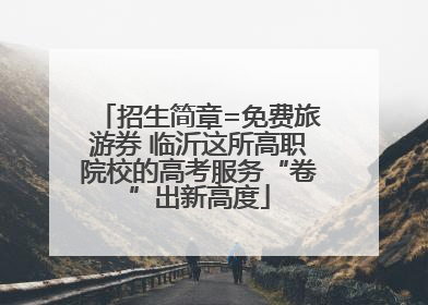 招生简章=免费旅游券 临沂这所高职院校的高考服务“卷”出新高度