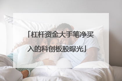 杠杆资金大手笔净买入的科创板股曝光