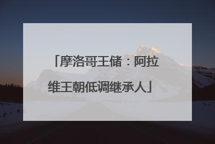 摩洛哥王储：阿拉维王朝低调继承人