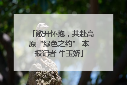 敞开怀抱，共赴高原“绿色之约” 本报记者 牛玉娇