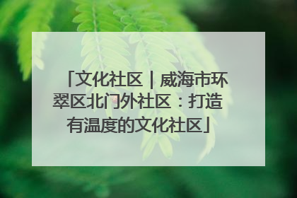 文化社区｜威海市环翠区北门外社区：打造有温度的文化社区