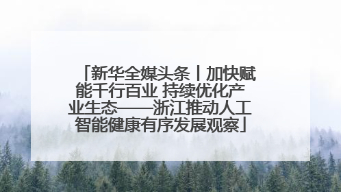 新华全媒头条丨加快赋能千行百业 持续优化产业生态——浙江推动人工智能健康有序发展观察