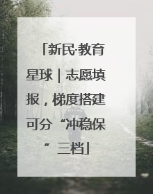 新民·教育星球｜志愿填报，梯度搭建可分“冲稳保”三档