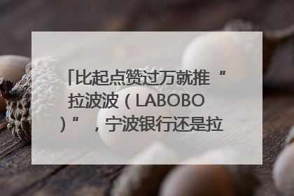 比起点赞过万就推“拉波波（LABOBO）”，宁波银行还是拉业绩吧｜财经辣评