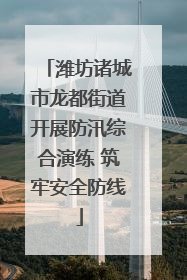 潍坊诸城市龙都街道开展防汛综合演练 筑牢安全防线