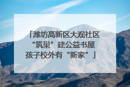 潍坊高新区大观社区“筑巢”建公益书屋 孩子校外有“新家”