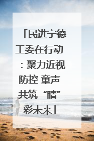 民进宁德工委在行动：聚力近视防控 童声共筑“睛”彩未来