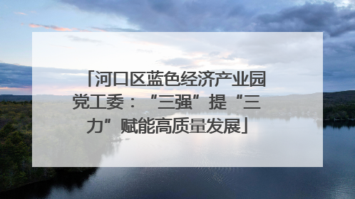 河口区蓝色经济产业园党工委：“三强”提“三力”赋能高质量发展
