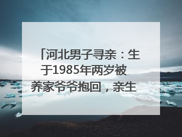 河北男子寻亲：生于1985年两岁被养家爷爷抱回，亲生父母疑为四川仪陇人｜红星寻人