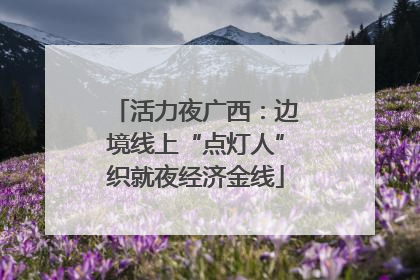 活力夜广西：边境线上“点灯人”织就夜经济金线