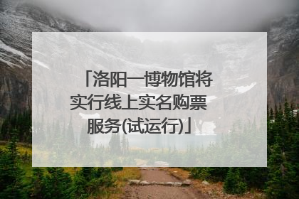 洛阳一博物馆将实行线上实名购票服务(试运行)