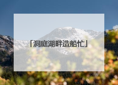 洞庭湖畔造船忙