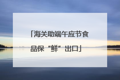 海关助端午应节食品保“鲜”出口