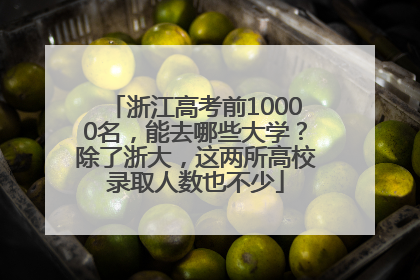 浙江高考前10000名，能去哪些大学？除了浙大，这两所高校录取人数也不少