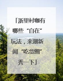 浙里村咖有哪些“自在”玩法，来潮新闻“吃货圈”秀一下