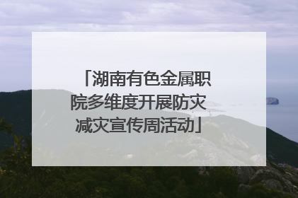 湖南有色金属职院多维度开展防灾减灾宣传周活动
