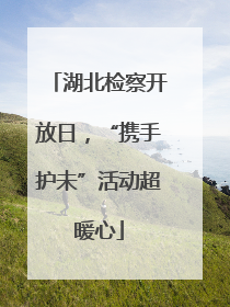湖北检察开放日，“携手护未”活动超暖心