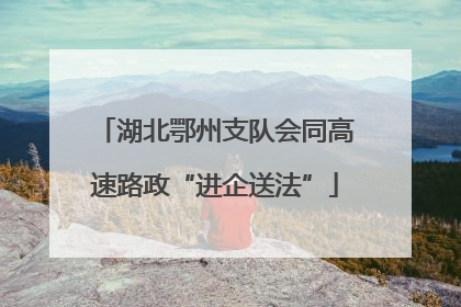 湖北鄂州支队会同高速路政“进企送法”