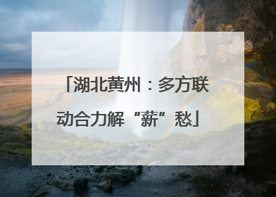 湖北黄州：多方联动合力解“薪”愁