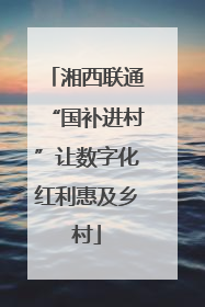 湘西联通“国补进村”让数字化红利惠及乡村