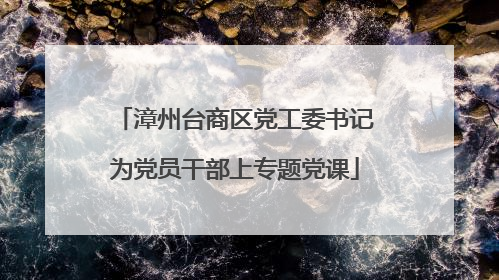 漳州台商区党工委书记为党员干部上专题党课